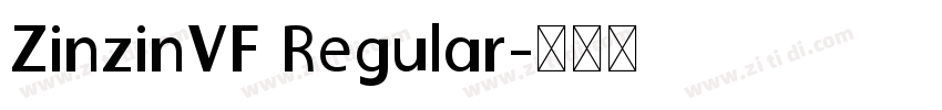 ZinzinVF Regular字体转换